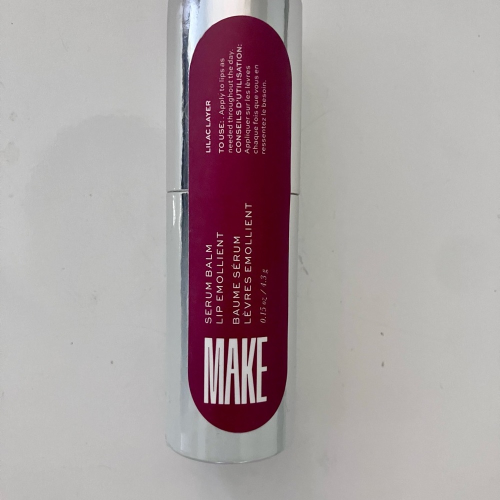 MAKE Lip Serum, Emollient and Hydrating Plumper in Lilac Layer